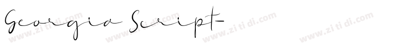 Georgia Script字体转换